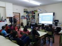 Gracia Polo en uno de los colegios del programa RedEs. Programa RedEs, colegios, san juan de dios, ciempozuelos